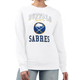 Buffalo Sabres G-III 4Her by Carl Banks Women's Team Logo Tri-Blend Fleece Pullover Sweatshirt - White - NHL