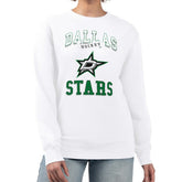 Dallas Stars G-III 4Her by Carl Banks Women's Team Logo Tri-Blend Fleece Pullover Sweatshirt - White - NHL