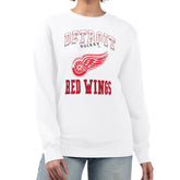 Detroit Red Wings G-III 4Her by Carl Banks Women's Team Logo Tri-Blend Fleece Pullover Sweatshirt - White - NHL