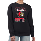 Ottawa Senators G-III 4Her by Carl Banks Women's Team Logo Tri-Blend Fleece Pullover Sweatshirt - Black - NHL