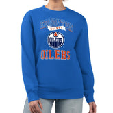 Edmonton Oilers G-III 4Her by Carl Banks Women's Team Logo Tri-Blend Fleece Pullover Sweatshirt - Royal - NHL