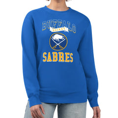 Buffalo Sabres G-III 4Her by Carl Banks Women's Team Logo Tri-Blend Fleece Pullover Sweatshirt - Royal - NHL