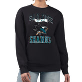 San Jose Sharks G-III 4Her by Carl Banks Women's Team Logo Tri-Blend Fleece Pullover Sweatshirt - Black - NHL