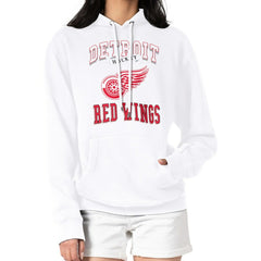 Detroit Red Wings G-III 4Her by Carl Banks Women's Team Logo Tri-Blend Fleece Pullover Hoodie - White - NHL