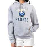 Buffalo Sabres G-III 4Her by Carl Banks Women's Team Logo Tri-Blend Fleece Pullover Hoodie - Heather Gray - NHL