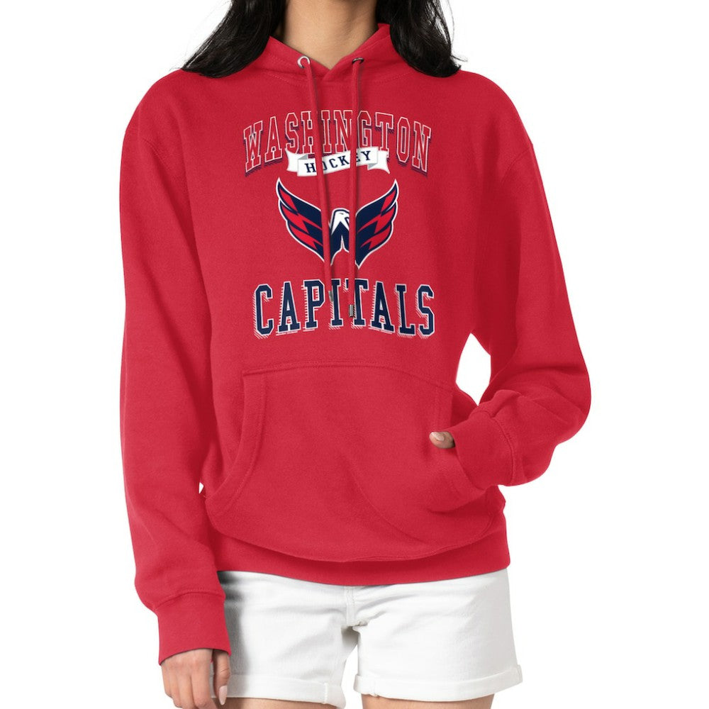Washington Capitals G-III 4Her by Carl Banks Women's Team Logo Tri-Blend Fleece Pullover Hoodie - Red - NHL