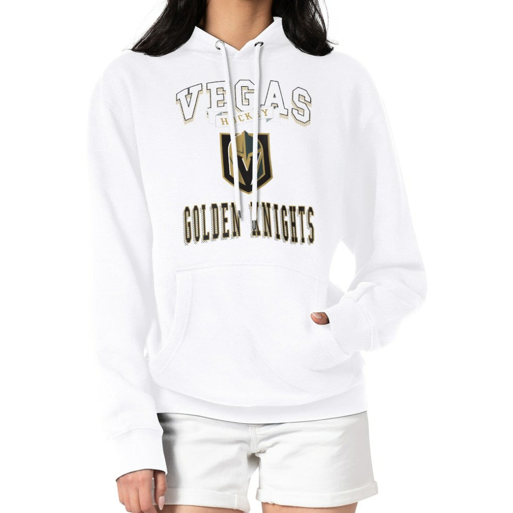 Vegas Golden Knights G-III 4Her by Carl Banks Women's Team Logo Tri-Blend Fleece Pullover Hoodie - White - NHL