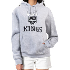 Los Angeles Kings G-III 4Her by Carl Banks Women's Team Logo Tri-Blend Fleece Pullover Hoodie - Heather Gray - NHL
