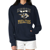 Nashville Predators G-III 4Her by Carl Banks Women's Team Logo Tri-Blend Fleece Pullover Hoodie - Navy - NHL
