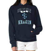 Seattle Kraken G-III 4Her by Carl Banks Women's Team Logo Tri-Blend Fleece Pullover Hoodie - Deep Sea Blue - NHL