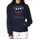 Washington Capitals G-III 4Her by Carl Banks Women's Team Logo Tri-Blend Fleece Pullover Hoodie - Navy - NHL