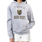 Vegas Golden Knights G-III 4Her by Carl Banks Women's Team Logo Tri-Blend Fleece Pullover Hoodie - Heather Gray - NHL