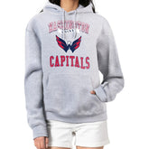 Washington Capitals G-III 4Her by Carl Banks Women's Team Logo Tri-Blend Fleece Pullover Hoodie - Heather Gray - NHL