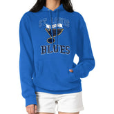 St. Louis Blues G-III 4Her by Carl Banks Women's Team Logo Tri-Blend Fleece Pullover Hoodie - Blue - NHL