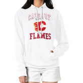 Calgary Flames G-III 4Her by Carl Banks Women's Team Logo Tri-Blend Fleece Pullover Hoodie - White - NHL