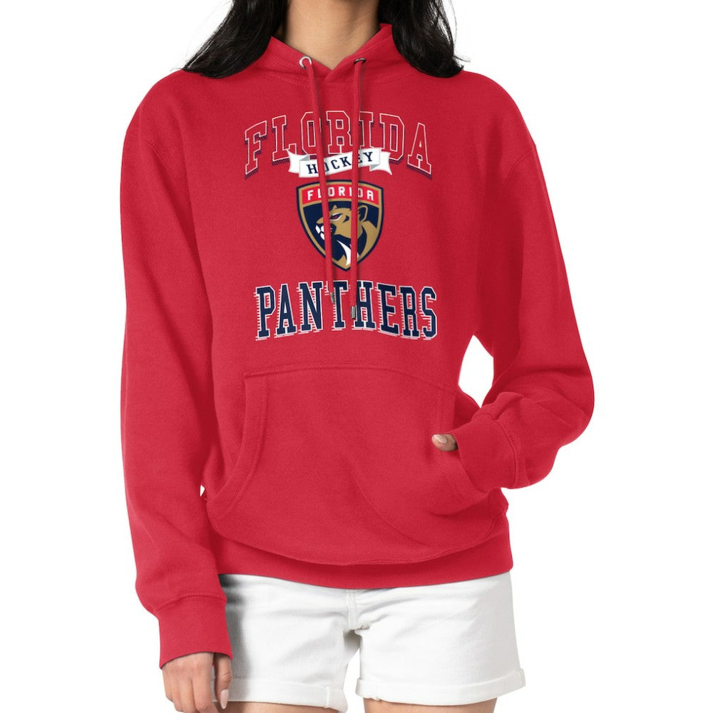 Florida Panthers G-III 4Her by Carl Banks Women's Team Logo Tri-Blend Fleece Pullover Hoodie - Red - NHL