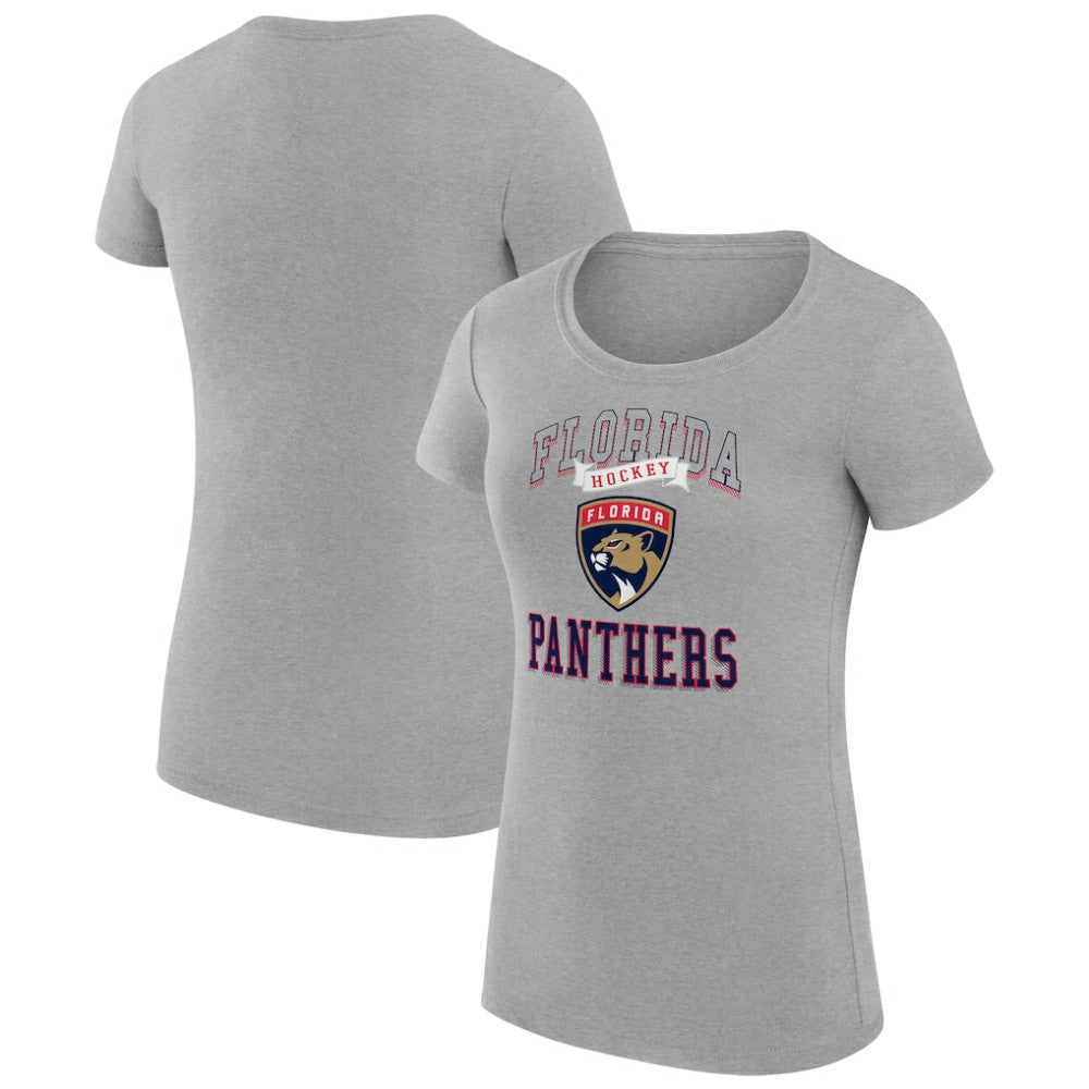Florida Panthers G-III 4Her by Carl Banks Women's Super-Slim Fit Lightweight Team Logo Graphic T-Shirt - Heather Gray - NHL