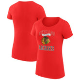 Chicago Blackhawks G-III 4Her by Carl Banks Women's Super-Slim Fit Lightweight Team Logo Graphic T-Shirt - Red - NHL
