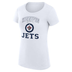Winnipeg Jets G-III 4Her by Carl Banks Women's Super-Slim Fit Lightweight Team Logo Graphic T-Shirt - White - NHL
