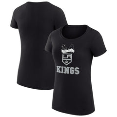 Los Angeles Kings G-III 4Her by Carl Banks Women's Super-Slim Fit Lightweight Team Logo Graphic T-Shirt - Black - NHL