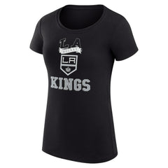 Los Angeles Kings G-III 4Her by Carl Banks Women's Super-Slim Fit Lightweight Team Logo Graphic T-Shirt - Black - NHL