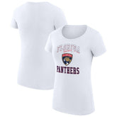 Florida Panthers G-III 4Her by Carl Banks Women's Super-Slim Fit Lightweight Team Logo Graphic T-Shirt - White - NHL