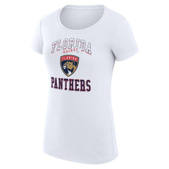 Florida Panthers G-III 4Her by Carl Banks Women's Super-Slim Fit Lightweight Team Logo Graphic T-Shirt - White - NHL