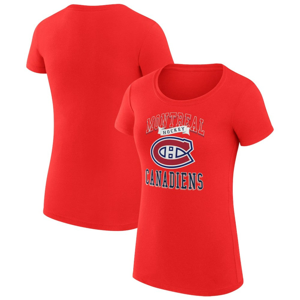 Montreal Canadiens G-III 4Her by Carl Banks Women's Super-Slim Fit Lightweight Team Logo Graphic T-Shirt - Red - NHL