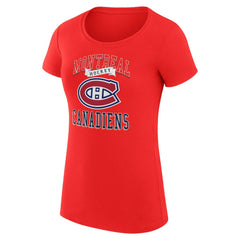 Montreal Canadiens G-III 4Her by Carl Banks Women's Super-Slim Fit Lightweight Team Logo Graphic T-Shirt - Red - NHL