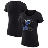 St. Louis Blues G-III 4Her by Carl Banks Women's Super-Slim Fit Lightweight Team Logo Graphic T-Shirt - Black - NHL
