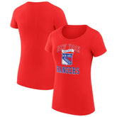 New York Rangers G-III 4Her by Carl Banks Women's Super-Slim Fit Lightweight Team Logo Graphic T-Shirt - Red - NHL