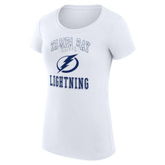 Tampa Bay Lightning G-III 4Her by Carl Banks Women's Super-Slim Fit Lightweight Team Logo Graphic T-Shirt - White - NHL
