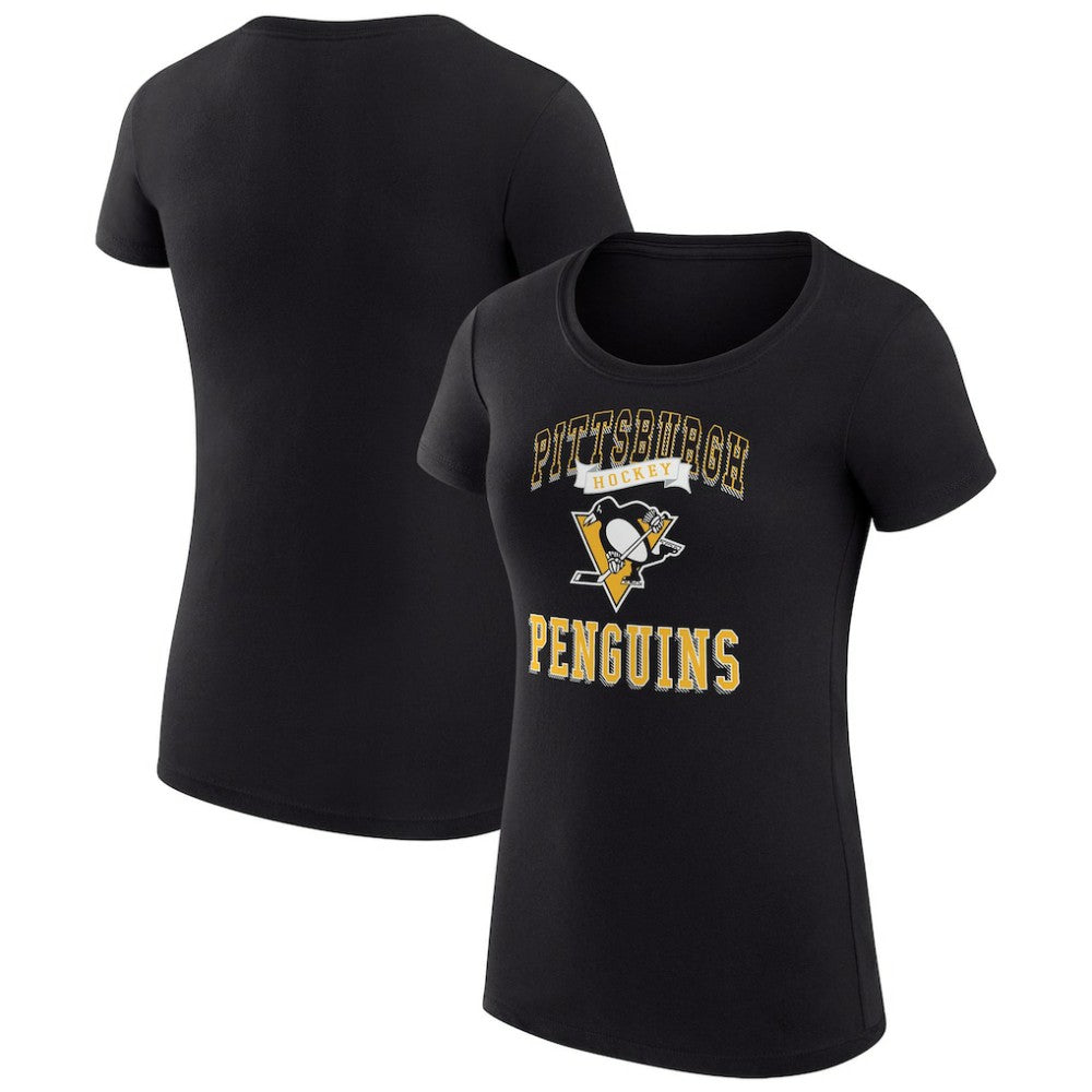 Pittsburgh Penguins G-III 4Her by Carl Banks Women's Super-Slim Fit Lightweight Team Logo Graphic T-Shirt - Black - NHL