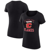 Calgary Flames G-III 4Her by Carl Banks Women's Super-Slim Fit Lightweight Team Logo Graphic T-Shirt - Black - NHL