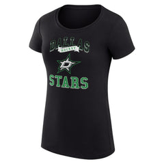 Dallas Stars G-III 4Her by Carl Banks Women's Super-Slim Fit Lightweight Team Logo Graphic T-Shirt - Black - NHL