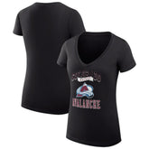 Colorado Avalanche G-III 4Her by Carl Banks Women's Super-Slim Fit Lightweight Team Logo Graphic V-Neck T-Shirt - Black - NHL
