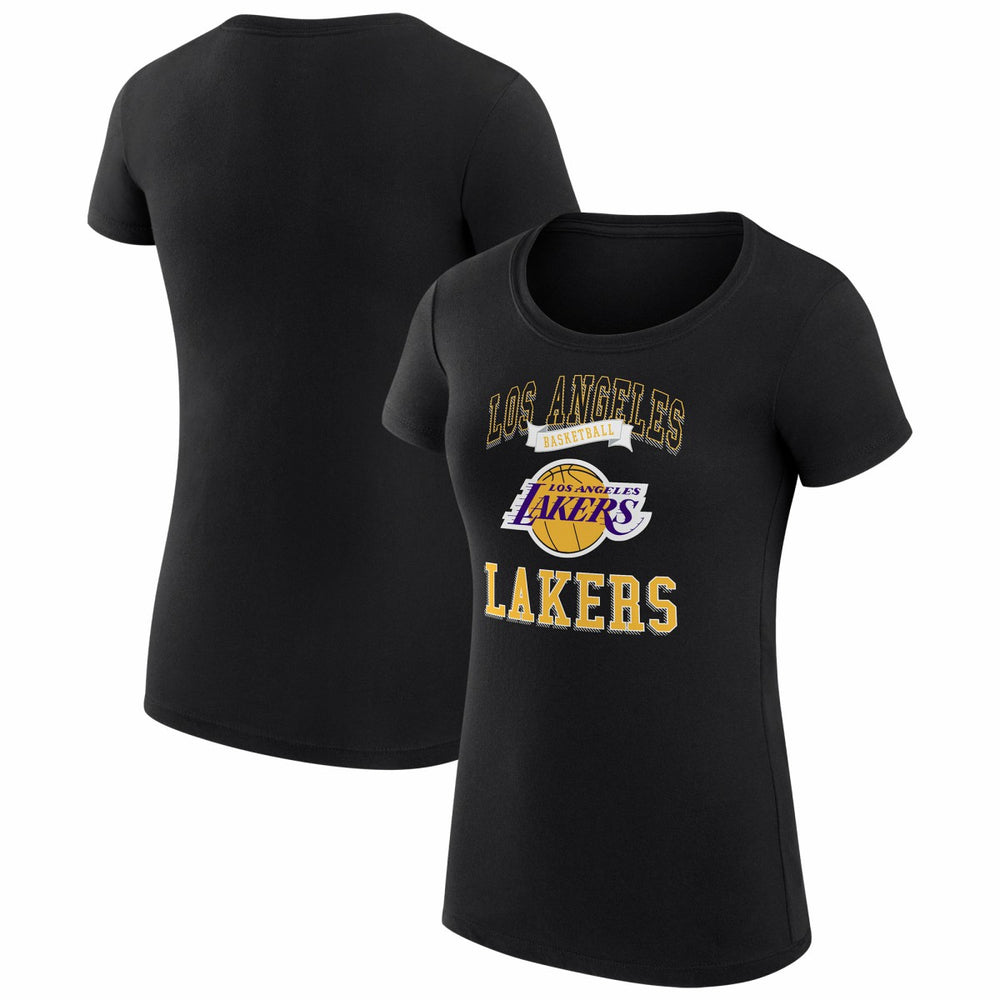 Los Angeles Lakers G-III 4Her by Carl Banks Women's Super-Slim Fit Lightweight Team Logo T-Shirt Black - NBA