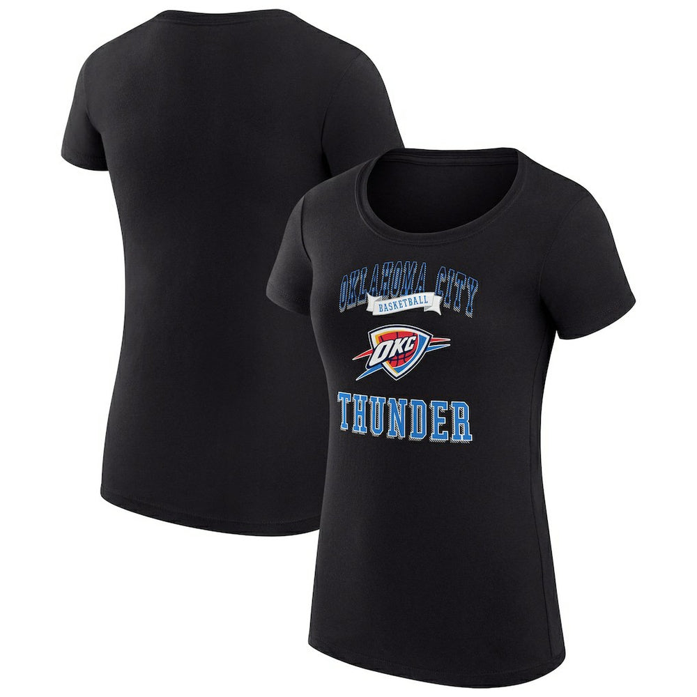 Oklahoma City Thunder G-III 4Her by Carl Banks Women's Super-Slim Fit Lightweight Team Logo T-Shirt Black - NBA