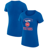 Detroit Pistons G-III 4Her by Carl Banks Women's Super-Slim Fit Lightweight Team Logo T-Shirt Blue - NBA