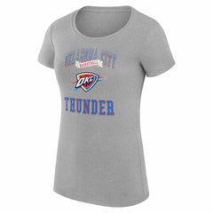 Oklahoma City Thunder G-III 4Her by Carl Banks Women's Super-Slim Fit Lightweight Team Logo T-Shirt Heather Gray - NBA