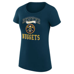 Denver Nuggets G-III 4Her by Carl Banks Women's Super-Slim Fit Lightweight Team Logo T-Shirt Navy - NBA
