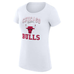 Chicago Bulls G-III 4Her by Carl Banks Women's Super-Slim Fit Lightweight Team Logo T-Shirt White - NBA