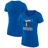 Dallas Mavericks G-III 4Her by Carl Banks Women's Super-Slim Fit Lightweight Team Logo T-Shirt Blue - NBA
