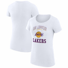 Los Angeles Lakers G-III 4Her by Carl Banks Women's Super-Slim Fit Lightweight Team Logo T-Shirt White - NBA