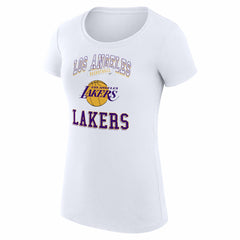 Los Angeles Lakers G-III 4Her by Carl Banks Women's Super-Slim Fit Lightweight Team Logo T-Shirt White - NBA