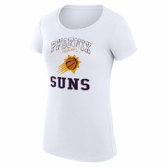 Phoenix Suns G-III 4Her by Carl Banks Women's Super-Slim Fit Lightweight Team Logo T-Shirt White - NBA