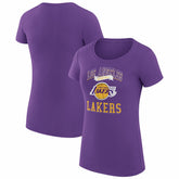 Los Angeles Lakers G-III 4Her by Carl Banks Women's Super-Slim Fit Lightweight Team Logo T-Shirt Purple - NBA
