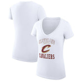Cleveland Cavaliers G-III 4Her by Carl Banks Women's Super-Slim Fit Lightweight Team Logo V-Neck T-Shirt White - NBA
