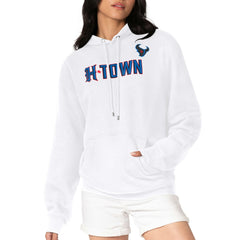 Houston Texans G-III 4Her by Carl Banks Women's H-Town Fleece Pullover Hoodie White | NFL