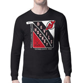 New Jersey Devils Starter Shield Long Sleeve Graphic T-Shirt - Black - NHL